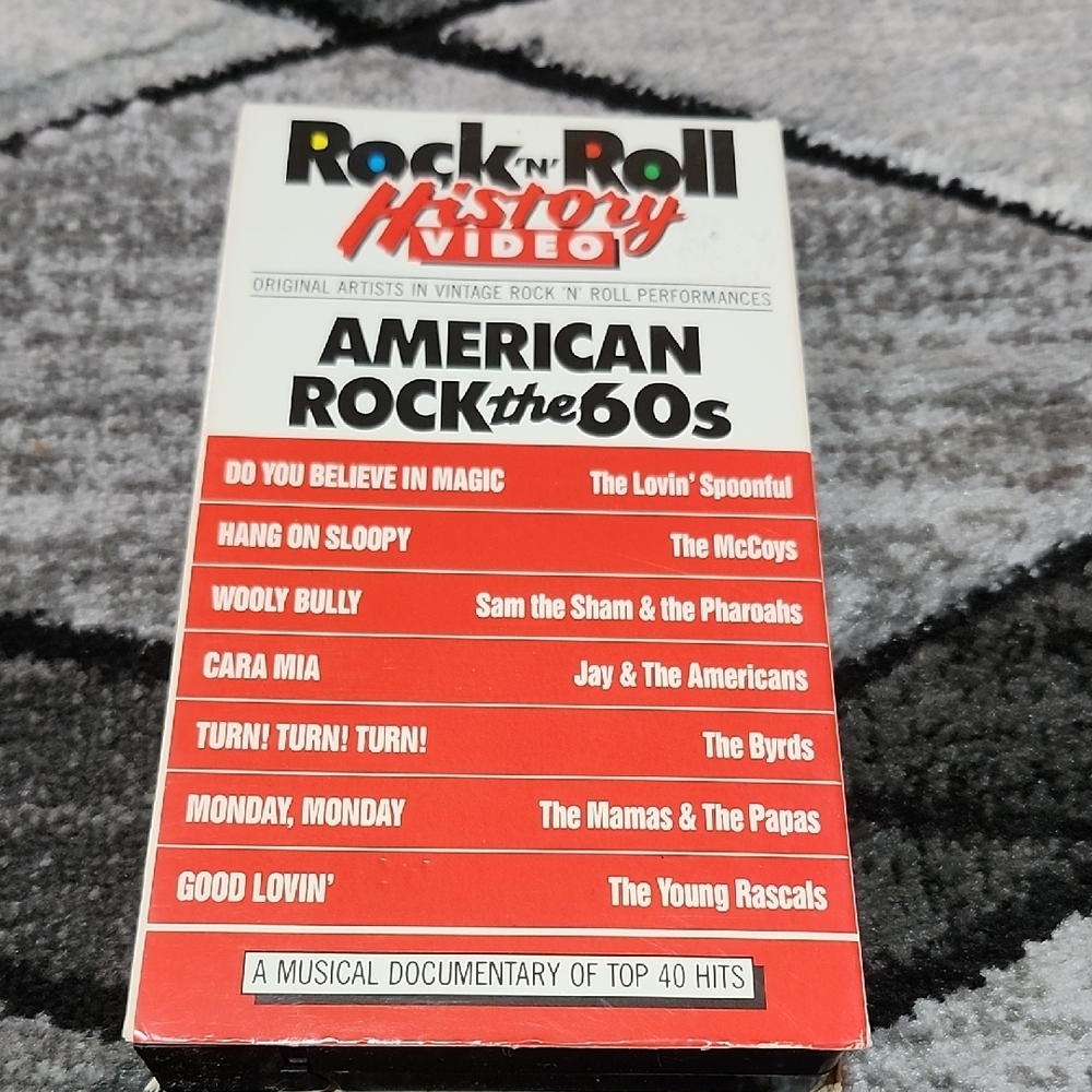 ROCK N ROLL HISTORY VIDEO VHS AMERICAN ROCK THE 60'S